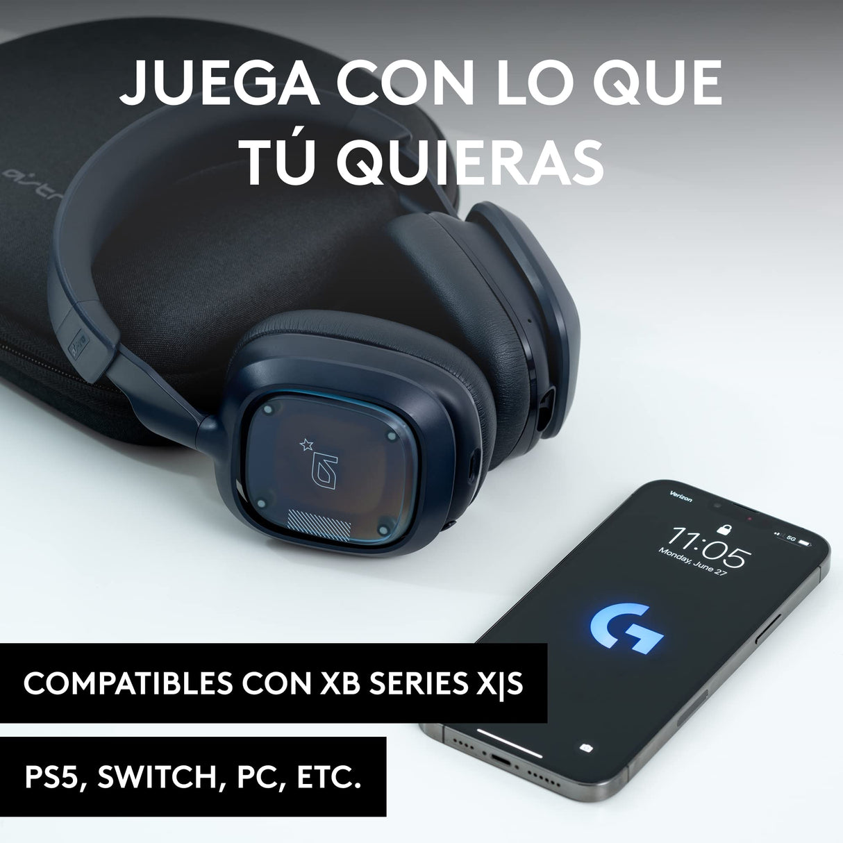 ASTRO Gaming Logitech G A30 LIGHTSPEED Auriculares inalámbricos para Bluetooth, Dolby Atmos, mic desmontable, batería 27h, carga USBC, para Xbox, PS5, PS4, NSW, PC, Android - Azul