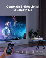 ULTIMEA Proyector Portátil Full HD 1080P, 300 Lúmenes ANSI, Smart Beamer con Enfoque Eléctrico y Baja Latencia, Compatible con iOS/Android Phone, TV Stick, Apollo P10