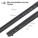 LG Ultra 16UD70R-G.AX59B - Ordenador Portátil, 16 Pulgadas, 16:10 IPS, Sin Sistema Operativo, Ryzen R5, 16 GB RAM, 1TB SSD, 1.6Kg, Hasta 20 Hr de Autonomía, Color Gris Carbón
