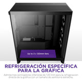 NZXT H7 Flow RGB, 2024 Semitorre ATX Flujo de Aire con Ventiladores RGB, Admite Ventiladores Inferiores para gráfica, con Unidad de Ventiladores RGB con Marco Simple 360 mm, Negro