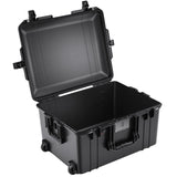 PELI 1607 Air Maleta Protectora Ligera para Equipos de Foto y vídeo Profesionales, estanca e Impermeable al Polvo, 63L de Capacidad, Fabricada en EE.UU., sin Espuma, Color Negro