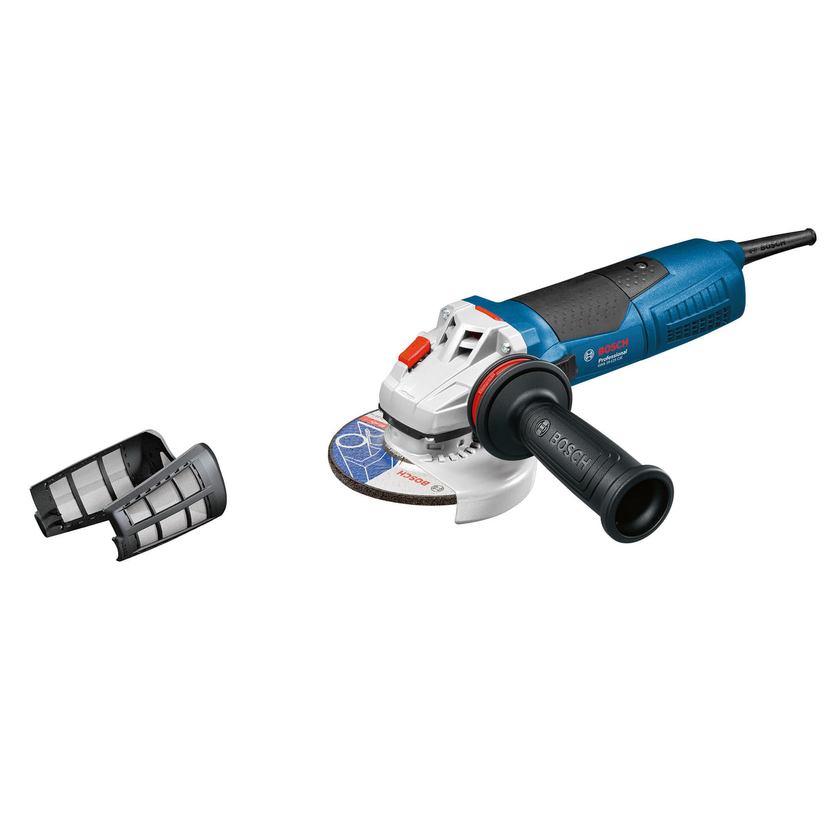 Bosch Professional GWS 19-125 CIE - Amoladora angular (1900 W, Ø 125 mm, vel. regulable, Antivibration, KickBack-Stop, en caja)