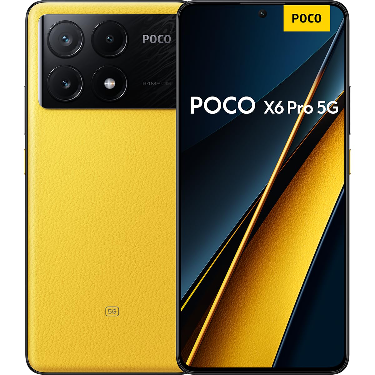 Poco X6 Pro - Smartphone de 8+256GB, Pantalla AMOLED de 6.67” 120Hz 1.5K, MediaTek Dimensity 8300-Ultra, Triple cámara de hasta 64MP, 5000mAh, Amarillo (Versión ES)