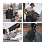 NEEWER 2 en 1 Mochila con Ruedas para Cámara con Divisor Prueba de Golpe,Asa Retráctil, Cinturilla, Funda para Lluvia, Mochila de Mano para Cámara, Trípode, Flash, Lente, Portátil, Color Negro, PB027