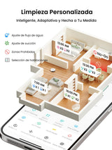 LEFANT M2 Plus Robot Aspirador y Fregasuelos, 6000Pa con Estación de Vaciado Automático, Navegación Láser con Mapeo, Evitación de Obstáculos PSD, 140min Autonomía, Ideal para Pelos de Mascotas