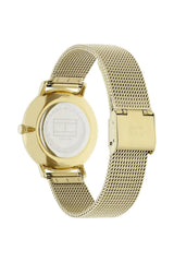 Tommy Hilfiger Reloj Analógico de Cuarzo multifunción para Mujer con Correa de Malla de Acero Inoxidable Dorado - 1781943