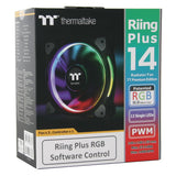 Thermaltake Riing Plus - Ventilador de PC, RGB LED, 14 x 2,5 x 14 cm