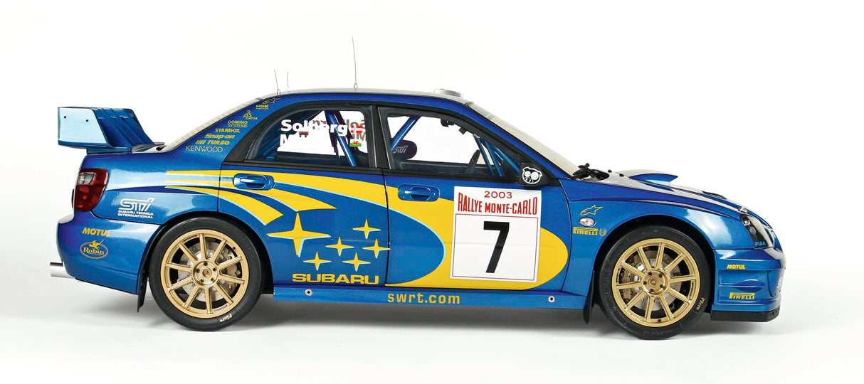 IXO Collections 1:8 IXO Subaru Impreza Rally MC 2003 – Construcción de Modelos, construcción de pie, Kit de construcción, maqueta, función de luz, Kit de construcción