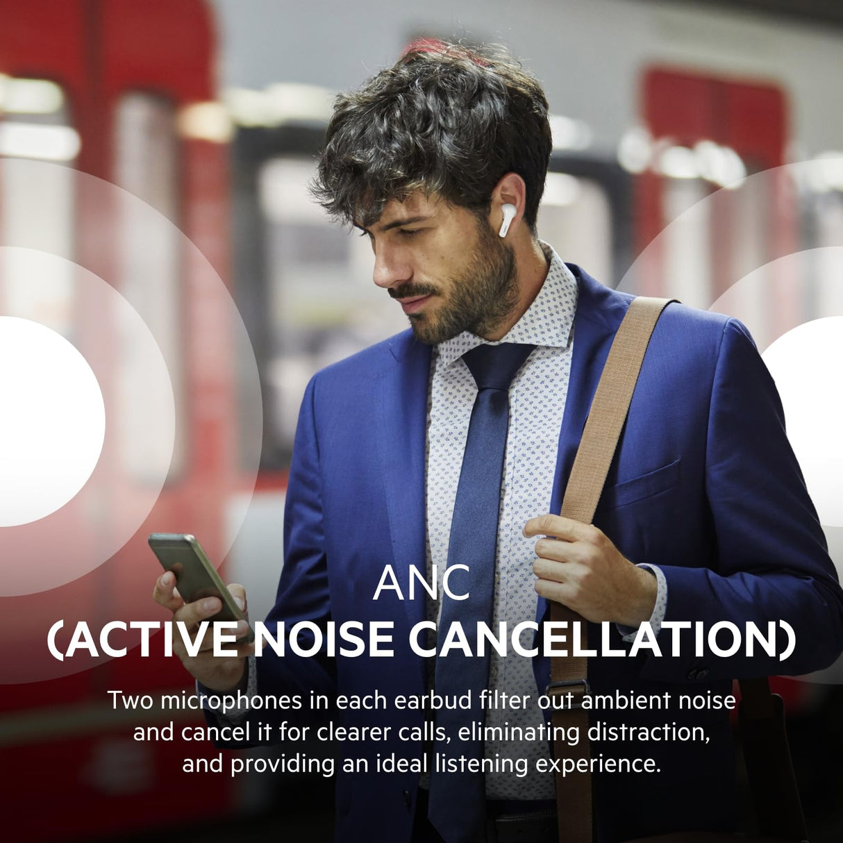 Belkin Auriculares inalámbricos True Wireless SOUNDFORM Flow con cancelación Activa del Ruido, Bluetooth, Carga inalámbrica, Resistencia IPX5, 31 Horas de batería, iPhone, Galaxy y Pixel, Blancos