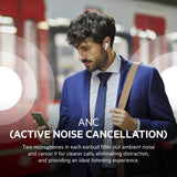 Belkin Auriculares inalámbricos True Wireless SOUNDFORM Flow con cancelación Activa del Ruido, Bluetooth, Carga inalámbrica, Resistencia IPX5, 31 Horas de batería, iPhone, Galaxy y Pixel, Blancos