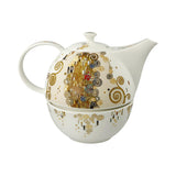 Goebel Gustav Klimt 67-013-61-1 Artis Orbis - Tetera con calentador (porcelana, 25,x 16,5 x 20 cm)