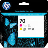 HP 70 C9406A Magenta/Amarillo, Cabezal de Impresión Original DesignJet, de 130 ml, para Impresoras HP DesignJet Z2100, Z3100 and Z3200 Photo Printer series