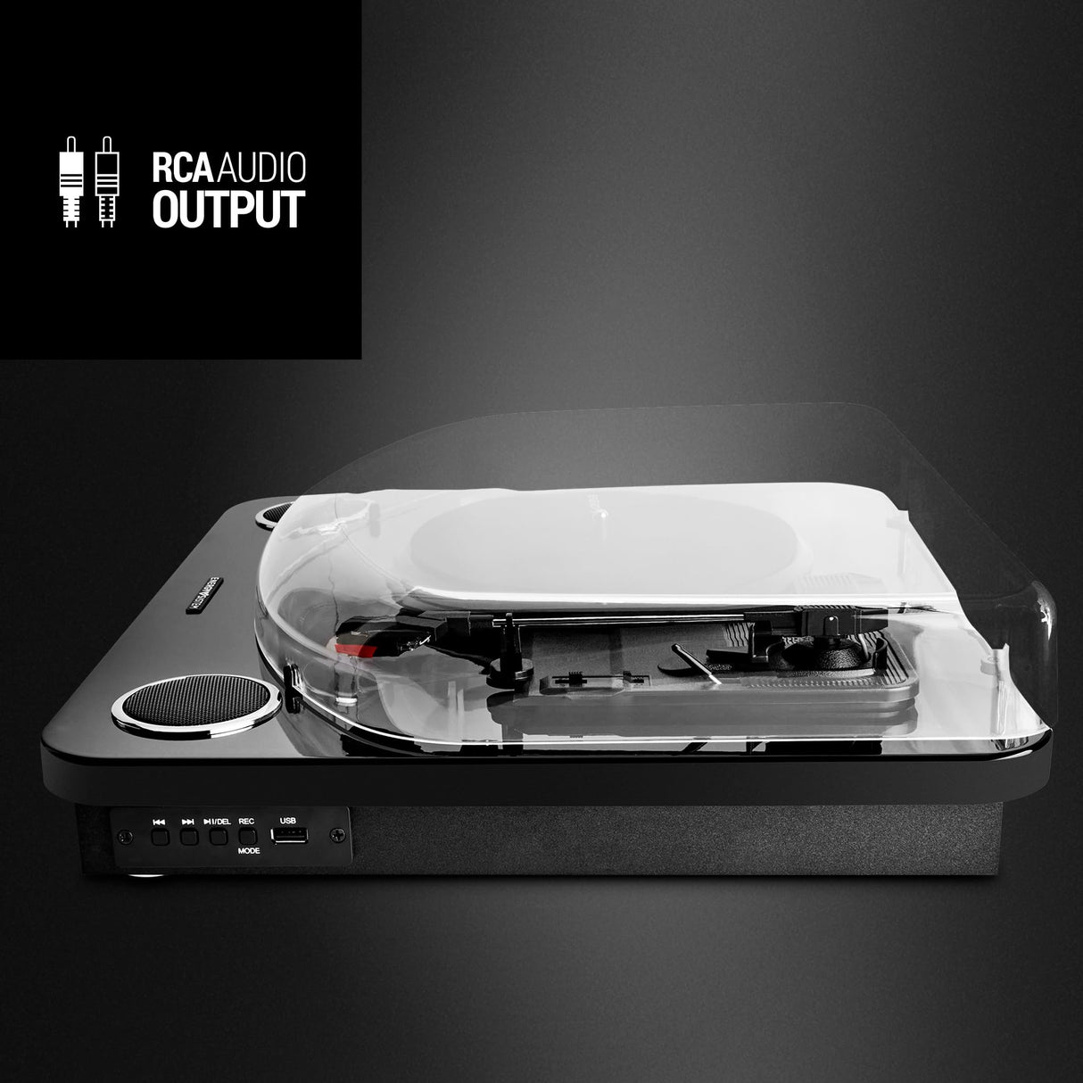 Energy Sistem Blackspin – Tocadiscos (10W, vinilos, RCA, Puerto USB, Bluetooth, Bluetooth out)