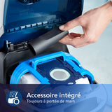 Philips Performer Compact Serie 3000 Aspirador con Bolsa - 900 W, con Filtro Allergy, Alcance de 9 m (XD3110/09) Azul