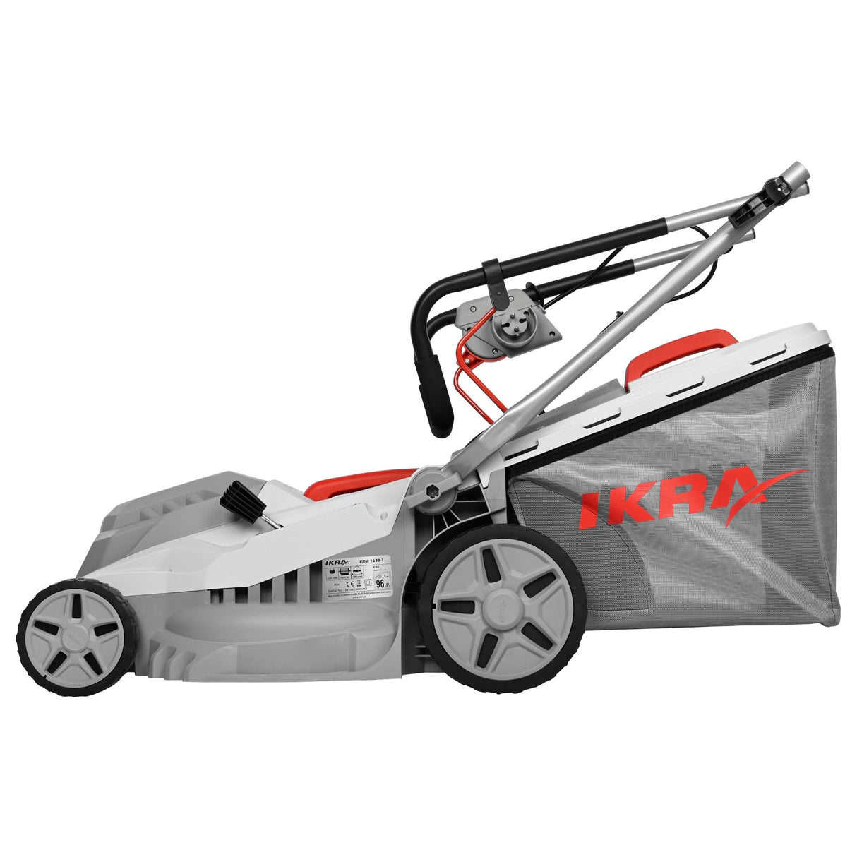 IKRA cortacésped eléctrico IERM 1638-1, 1600W, Altura de Corte 30-75mm, Anchura de Corte 38cm, Incl. Cuchilla de Repuesto