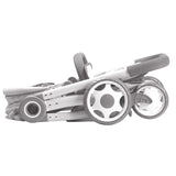 Carrito para Muñecas Decuevas Funny Plegable 3 en 1 41 x 62 x 70 cm