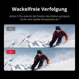 DJI Bundle Standard Osmo Action 5 Pro con soporte magnético de cambio rápido, cámara impermeable con sensor de 1/1,3", vídeo 4K/120 IPS, seguimiento de tema, doble pantalla táctil OLED, ideal para