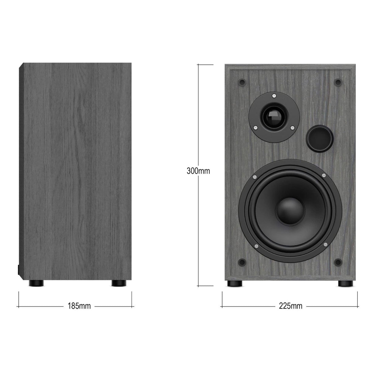 Wiibo String 10 - Altavoces HiFi de Estantería - Potencia de 100W - Altavoces de 2 Vías Bass Reflex - Tweeter de 2 Pulgadas y Woofer de 5 Pulgadas - Pareja de Altavoces con Sonido Envolvente