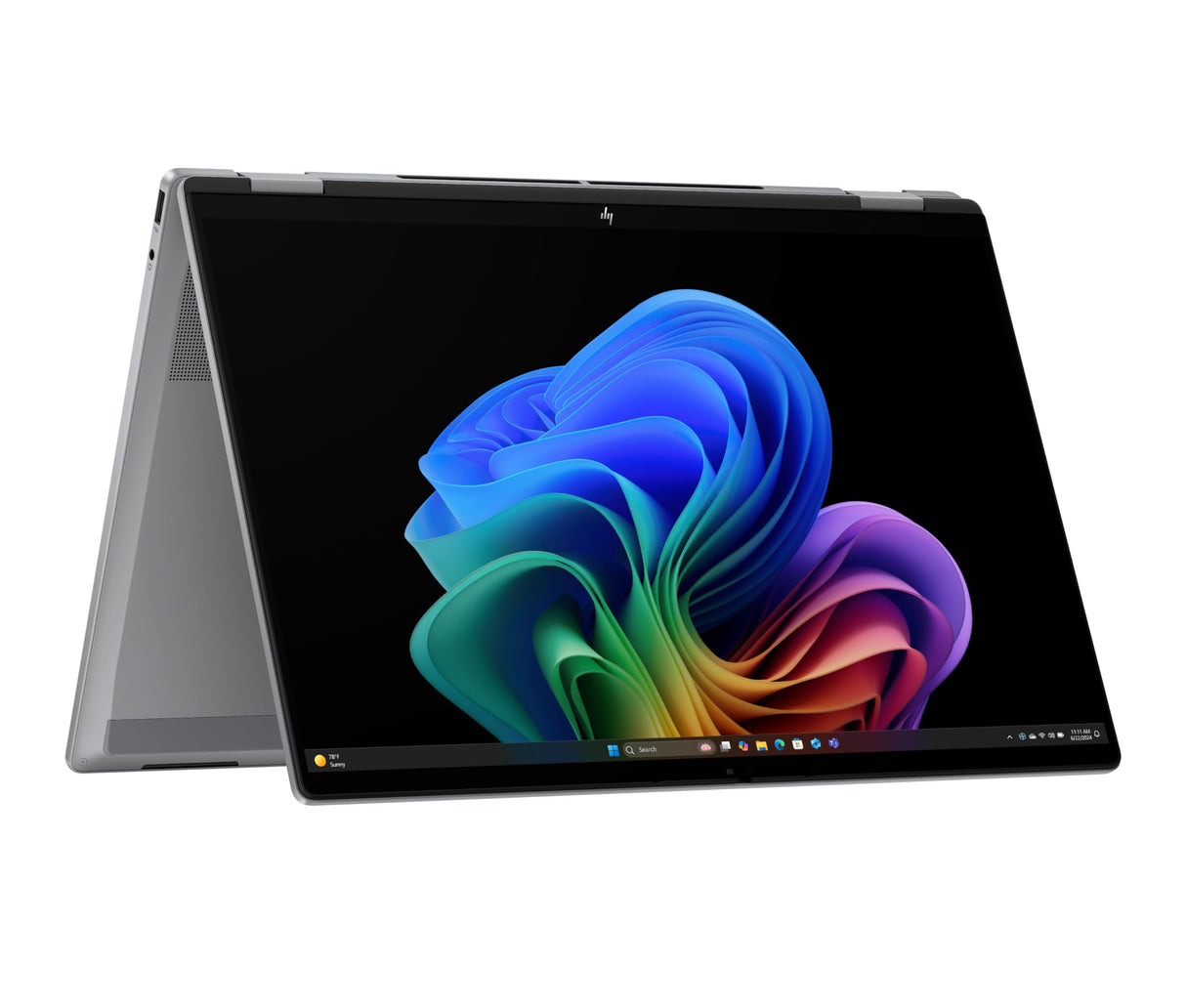 HP Omnibook X Flip - Ordenador portátil Convertible de 16" 3K OLED táctil (Ryzen AI 7 350, 32GB RAM, 1TB SSD, AMD Radeon 860M Graphics, Windows 11 Home) Silver - Teclado QWERTY Español