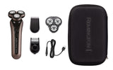 Remington X9 Limitless Afeitadora Rotativa, Máquina de Afeitar Inalámbrica, Cabezal Pivotante PivotBall 360°, Tecnología PowerSense, Cuchillas Flexibles, 60 min Autonomía, Resistente al Agua