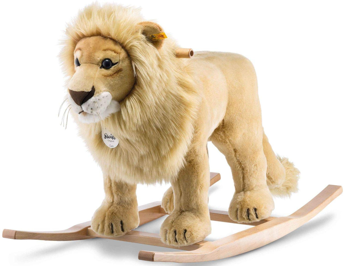 Steiff 48982 Leo - Rey León de peluche balancín color marrón dorado (70 cm) [Importado de Alemania]