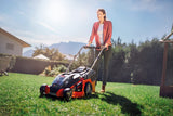 Einhell Cortacésped GE-CM 43 Li M Kit Power X-Change (36V, 43 cm ancho de corte, hasta 600 m², Brushless, función de mulching, 63L bolsa recolectora, con 2x 4,0 Ah baterías y 2x cargadores)