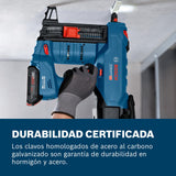 Bosch Professional 18V Clavadora Hormigón GNB 18V-40 (2x baterías ProCORE 4.0Ah, cargador GAL 18V-40, pasador, gancho, punta estándar, imán, XL-BOXX)