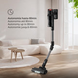 Ufesa U7 Digital Aspirador Escoba sin Cable, 500W, Pantalla Táctil , 29.6V, Autonomía 80 min, Cepillo Multisuperficie con Luz, 4 Modos, 26KPa, Tecnología Multiclónica, Accesorios Suelo/Alfombra/Coche