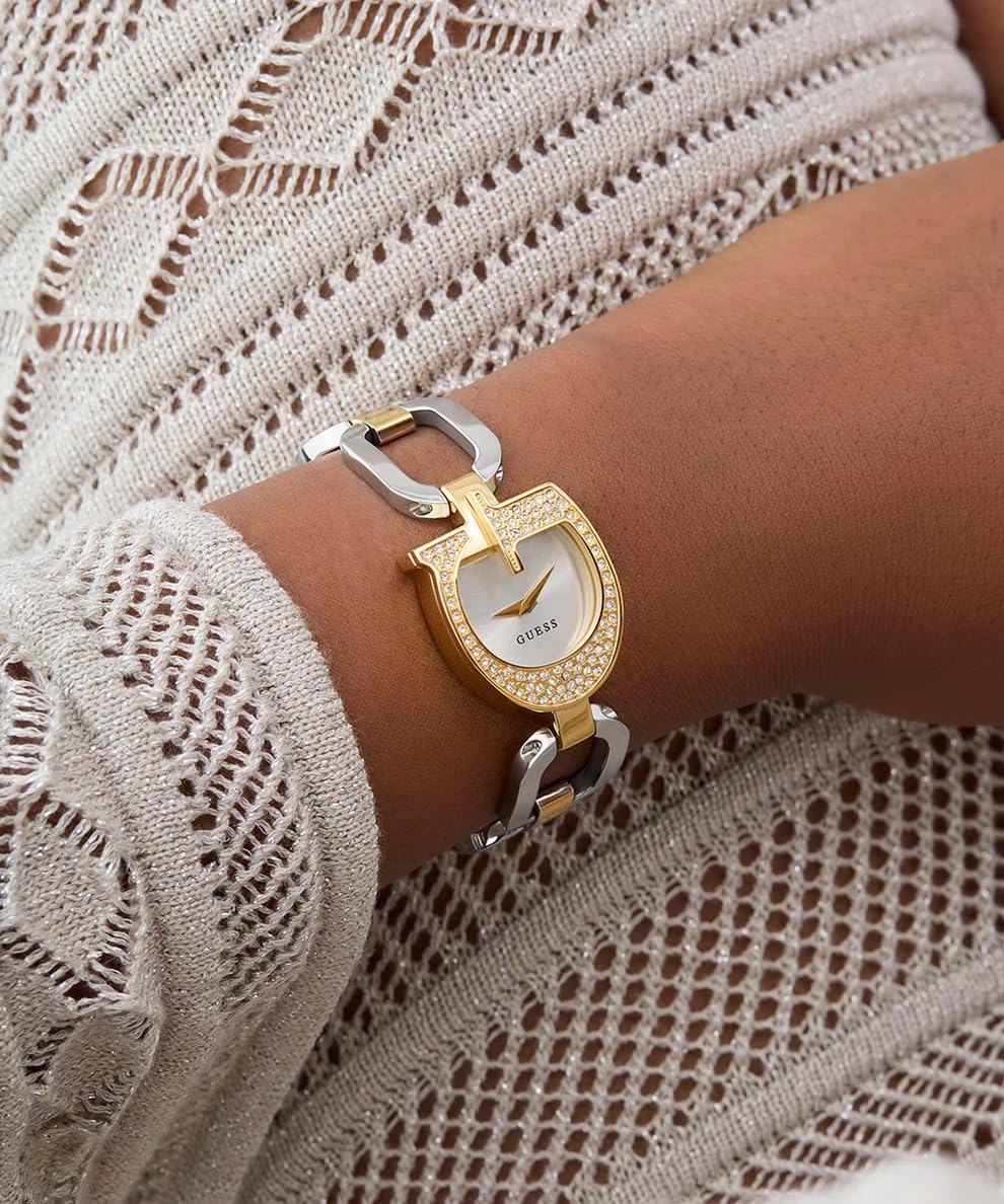 GUESS Reloj Analógico para Mujer'S de Cuarzo con Correa en Acero Inoxidable GW0683L6