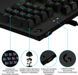 Logitech G512 Teclado Gaming Mecánico, RGB LIGHTSYNC, Teclas retroiluminadas, GX-Táctil Marrón, Aleación de Aluminio, Teclas F Personalizables, Paso de USB, Disposición QWERTY ES - Carbón/Negro