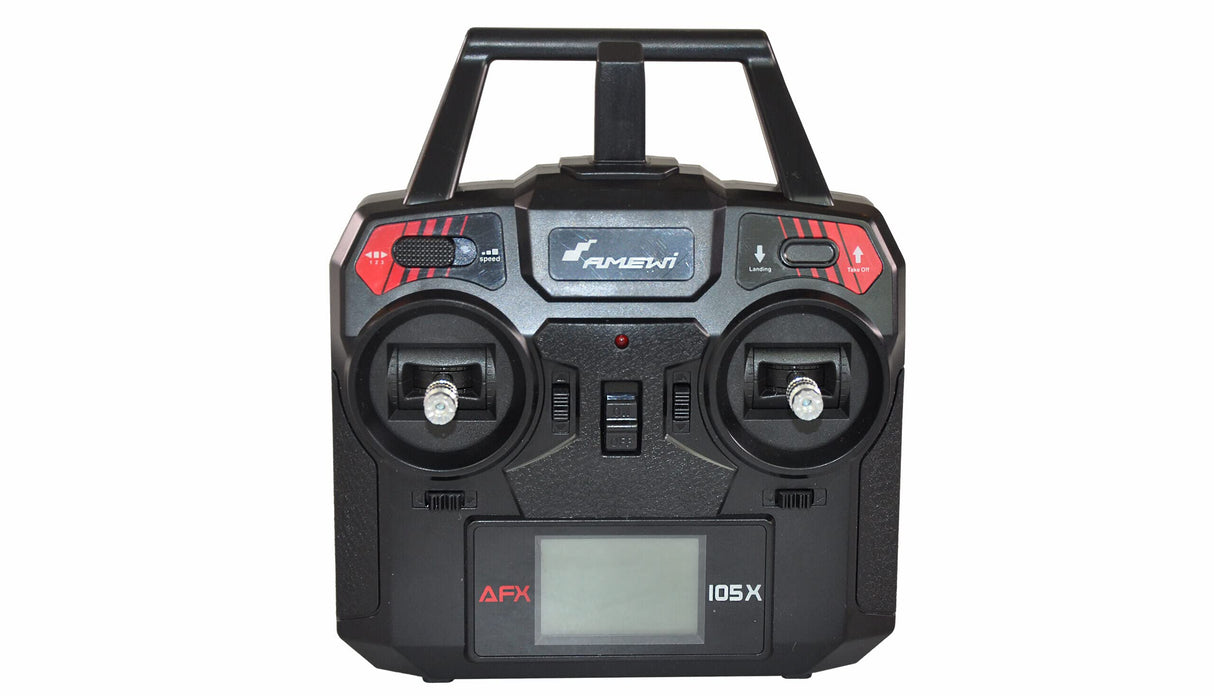 Amewi AFX-105 X Helicóptero 4 Canales 6G RTF Rojo, Blanco y Negro RC Control Remoto