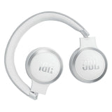 JBL Auriculares inalámbricos circumaurales Live 670 NC, con tecnología Bluetooth y cancelación adaptativa de ruido, hasta 65 horas de reproducción, blanco