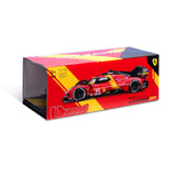Bburago - 1/18 Ferrari Deluxe - 499P LMH 2023#51 - Rojo - Nuevo 2024: Réplica metálica -Interior detallado, Puertas y Campana de Apertura a Escala 1/18. Polo Posición de Las 24h de Le Mans 2023