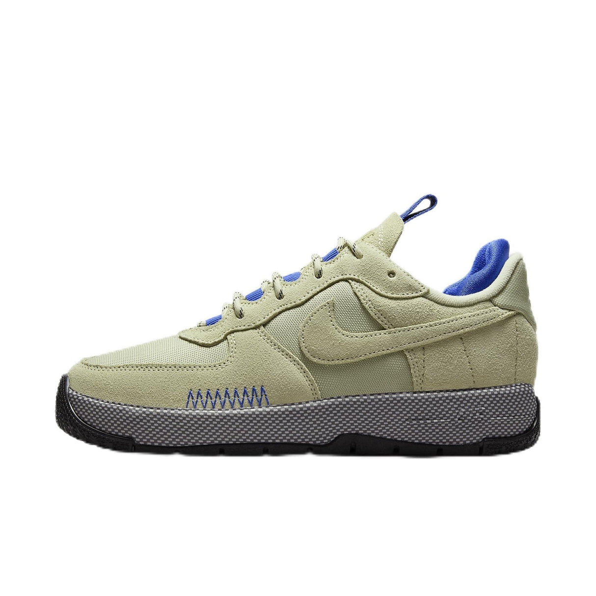 NIKE Air Force 1 Wild, Sneaker Mujer, Olive Aura Racer Blue Aquarius Blue, 41 EU