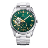 Orient Contemporary Small Seconds Semi Skeleton – Reloj de Hombre automático de Carga Manual Casual AR00, Acero Verde, Informal