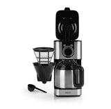BEEM FRESH-AROMA-SWITCH Cafetera de filtro - Thermo | Acero inoxidable | Jarra térmica de 1 l | Elegante rueda de control | Temporizador de 24 horas | 800 W | Para 4-8 tazas