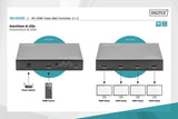 DIGITUS DS-43309 Procesador para Pared de vídeo 2x2 & Divisor HDMI - UHD 4K/60 Hz HDTV: 3840 x 2160p - Salida: 4X Full HD 60 Hz 1920 x 1080p - Display-Modi: 2x2, 1x2, 2x1, 1x3, 3x1, 1x4, 4x1