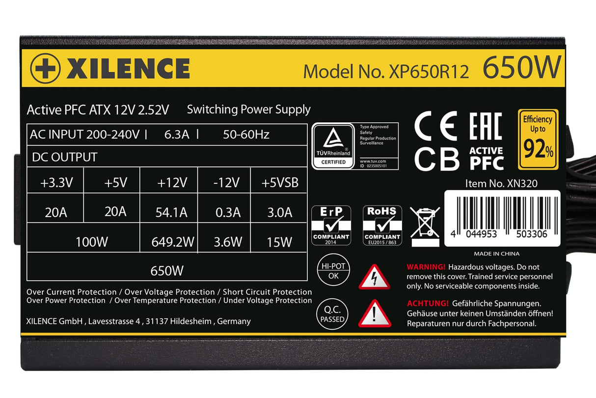 Xilence Gaming Gold 650W ATX25 XN320