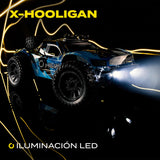 Overmax X-Hooligan Gran Coche de Control Remoto Rápido Escala 1:10 Velocidad 35 km/h Alcance 100 Metros 4x4 Drive 40 Minutos Conducción Diversión Iluminación LED