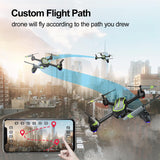 Loolinn | Drone con Control de gestos GPS, Cámara HD 1080p para Principiantes, Cuadricóptero RC con Retorno Automático/Fotos y Vídeo HD 1080p (Dos Baterias)