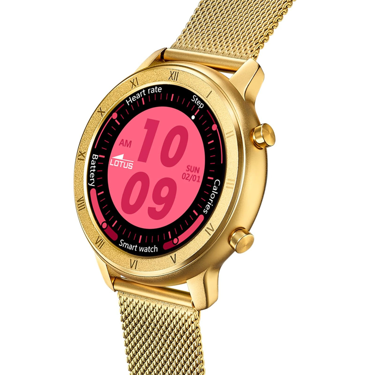 LOTUS Reloj Mujer 50038/1 Smartwatch Caja de Aleacion de Zinc Dorado Correa de Acero Inoxidable 316l Dorado