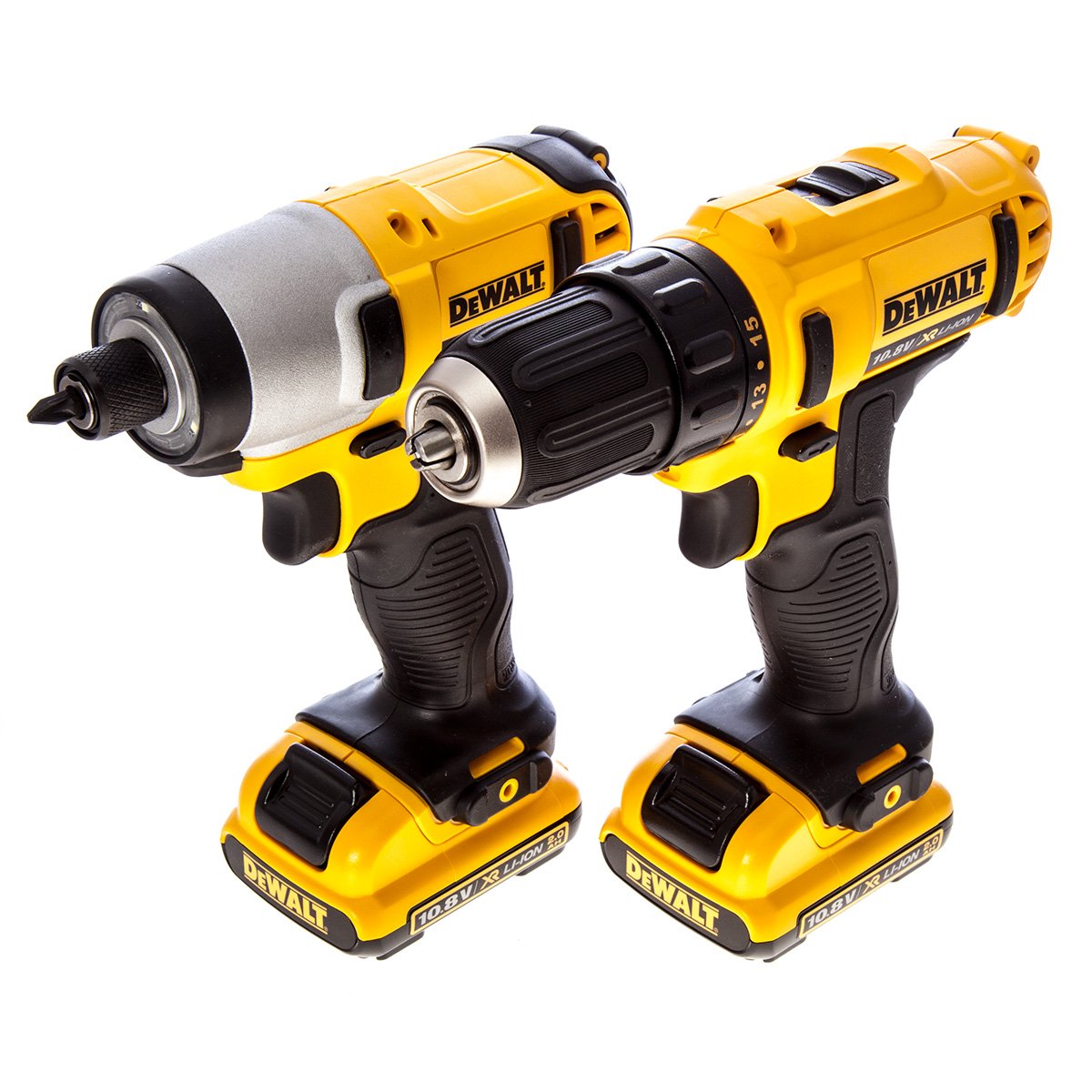 DEWALT DCK211D2T-QW - KIT Taladro Atornillador (DCD710) XR 12V + Atornillador Impacto (DCF815) XR 12V + Organizador TSTAK V, con 2 baterías Litio 2,0Ah y cargador