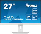 iiyama XUB2792QSU-W6 27" Blanco Panel IPS, 2560x1440100Hz, 0,4ms (MPRT), FreeSync, 15cm Regulable en Altura, Pivotante, 250cd/m², HDMI, DisplayPort, Altavoces, USB 4x3.2