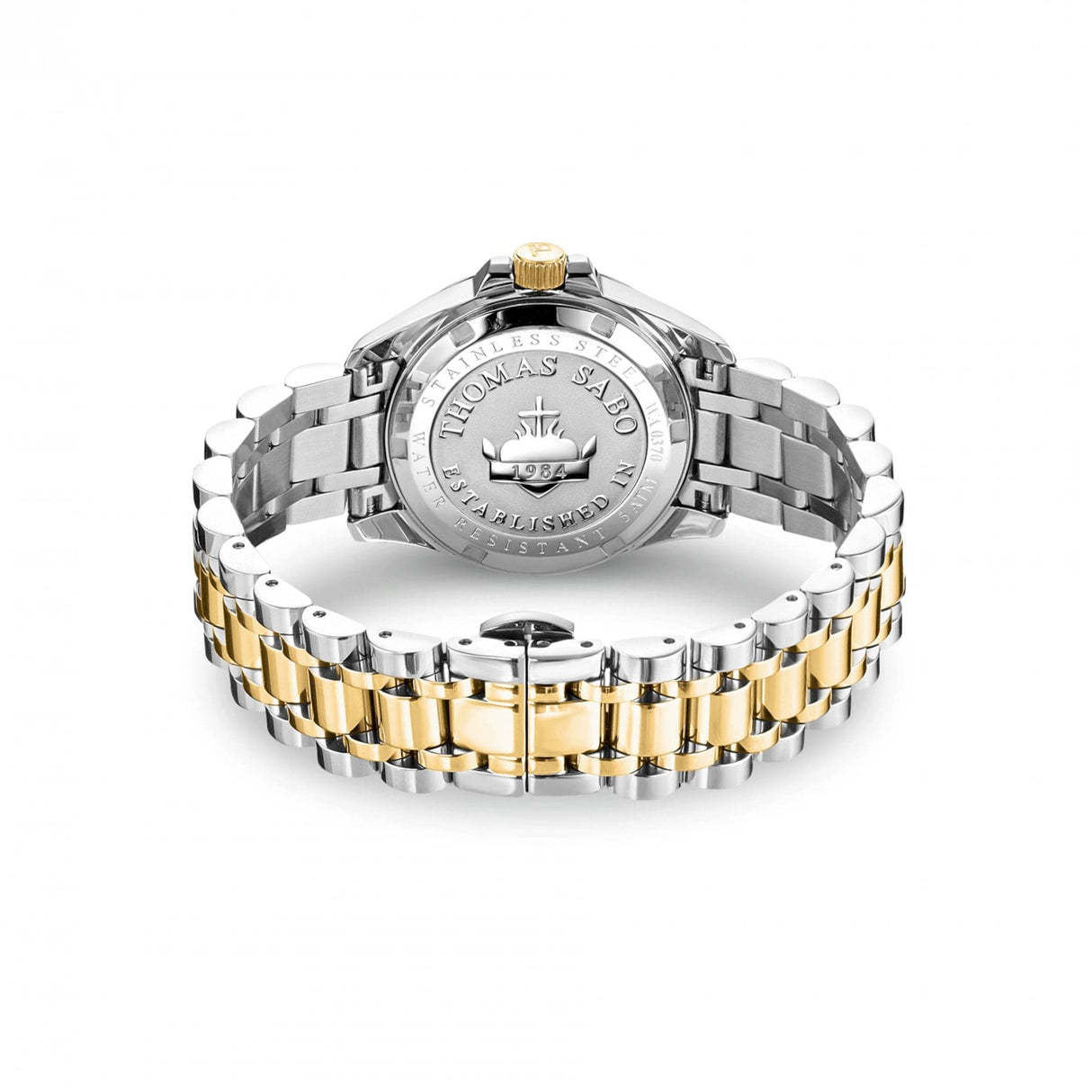 THOMAS SABO Reloj Analógico para Mujeres de Cuarzo con Correa en Acero Inoxidable WA0370-291-203-33 mm
