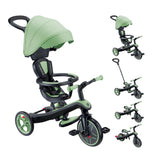 Globber Tricycle Explorer 4 en 1 - Triciclo evolutivo y draisiano para niños pequeños de 10 Meses a 5 años - Versión 2 - Verde Salvia