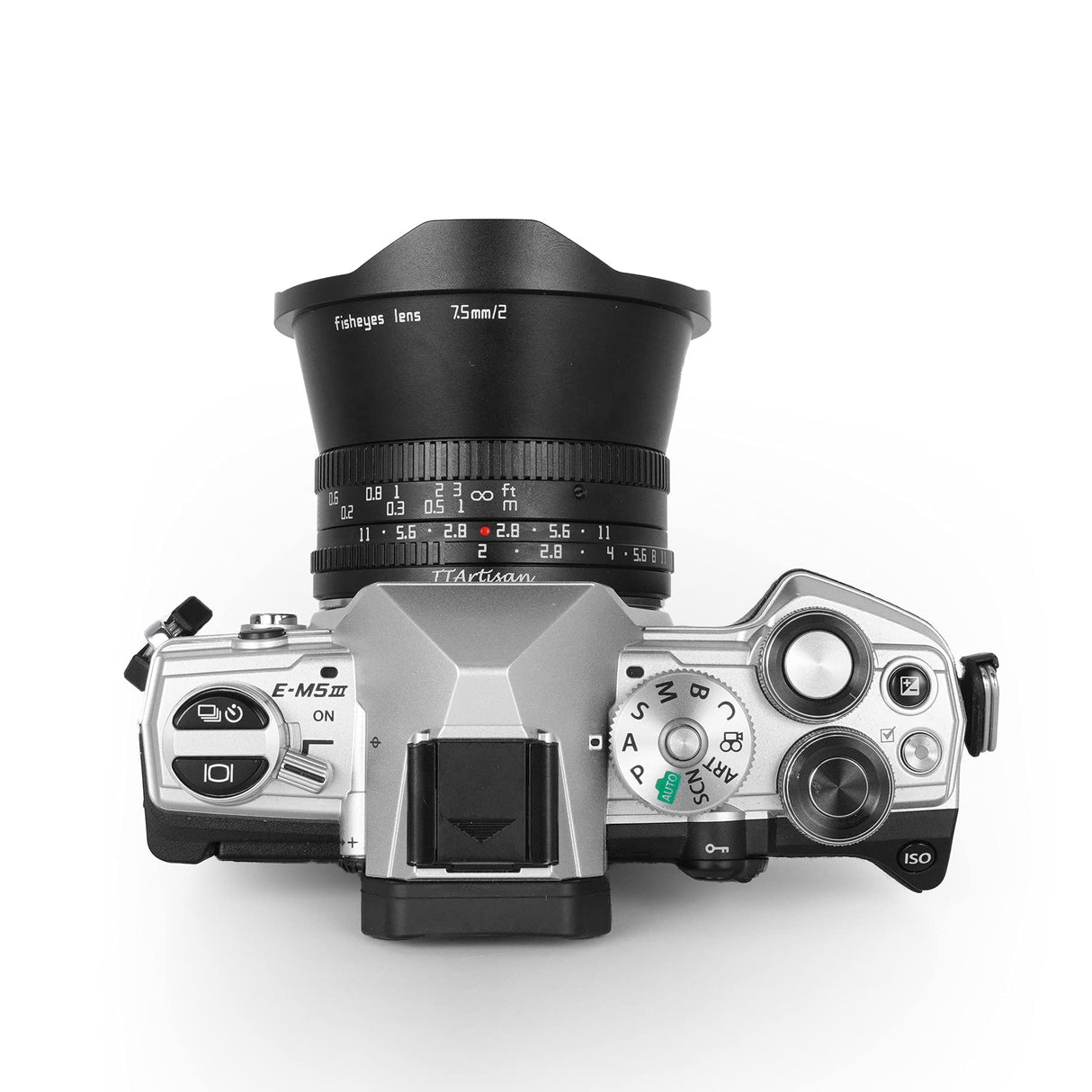 TT Artisan 7,5 mm F2.0 APS-C Fisheye Conector MFT Mount Black Ultra Gran Angular con ángulo de visión de 180 Grados