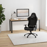 DRIFT GAMING DR110 - Silla Gaming Profesional, Tejido Fabric Alta transpirabilidad, reposabrazos 4D, Ruedas silenciosas, pistón Clase 4, inclinación, cojín Lumbar y Cervical, Color Negro