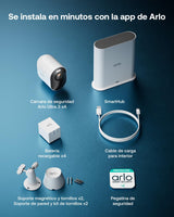 Arlo Ultra 3, Cámara de Vigilancia Exterior WiFi 4K UHD, Reconocimiento por IA, Vsión Nocturna a Color, Audio bidireccional, Funciona con Alexa, Prueba de Secure App incluida, 4 Cámaras + Smarthub