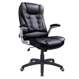 SONGMICS Silla de Oficina con Respaldo Alto, Reposacabezas y Asiento Gruesos, Reposabrazos Elevables, Silla Giratoria Ergonómica, Negro OBG51B