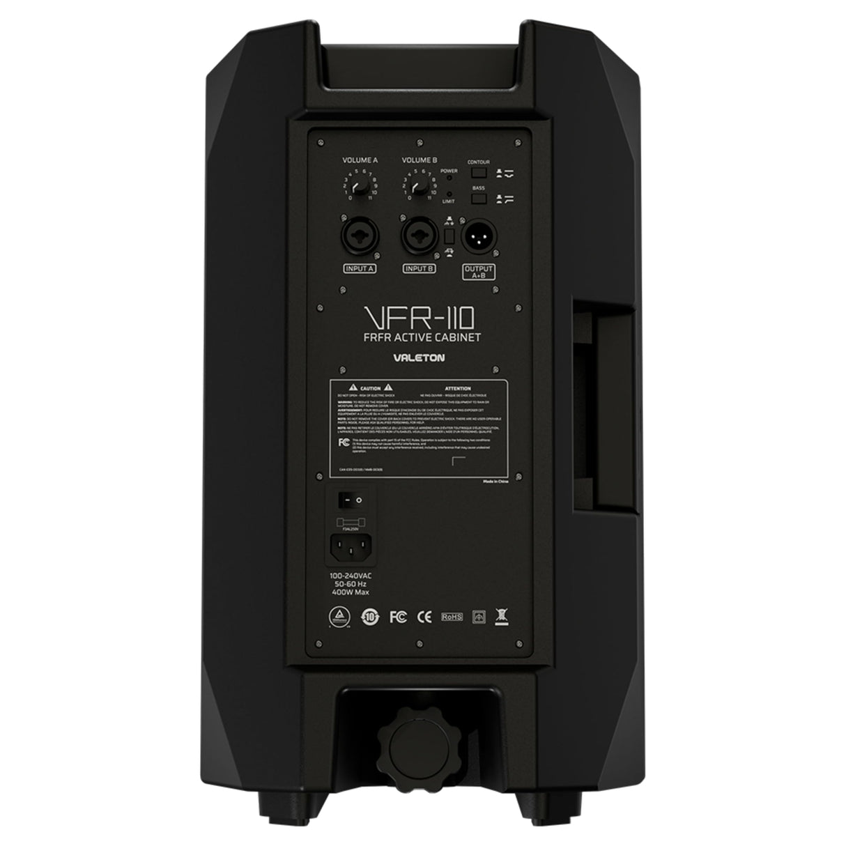 VALETON VFR-110-1300W, 1x10 FRFR Gabinete de Altavoz Activo, Monitor liviano de Rango Completo para modeladores de amplificadores y procesadores multiefectos, Negro